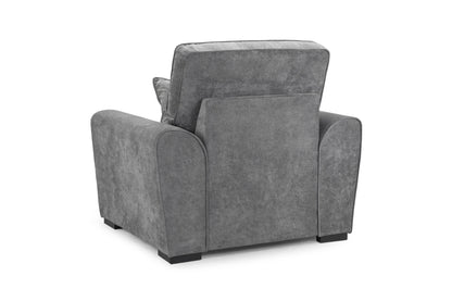 Poppy Grey Fabric Armchair Sofa