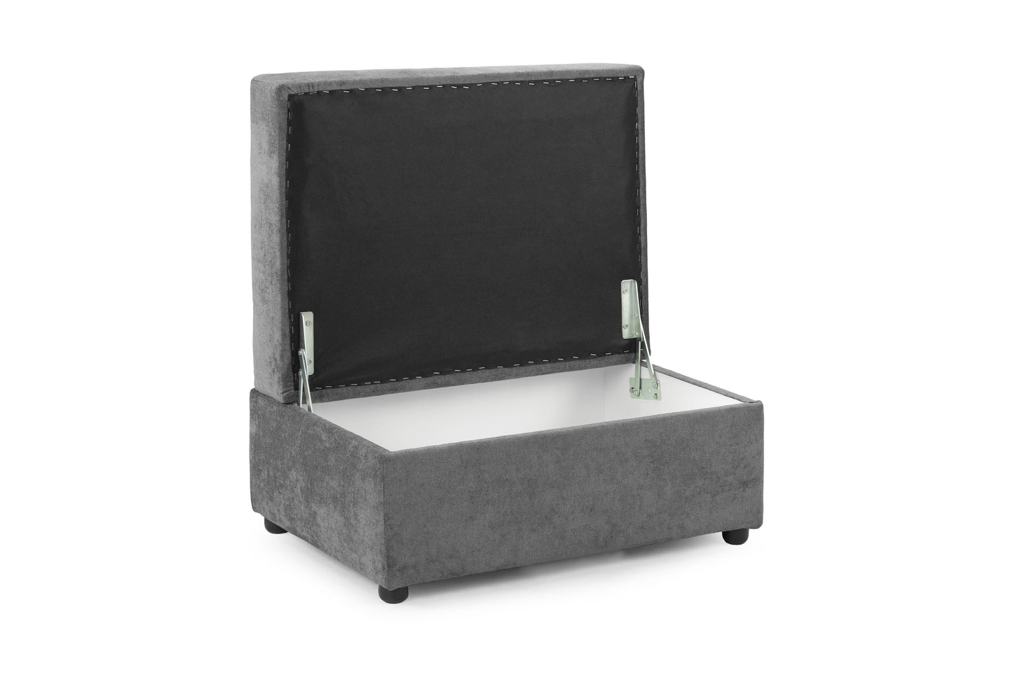 Poppy Grey Fabric Footstool