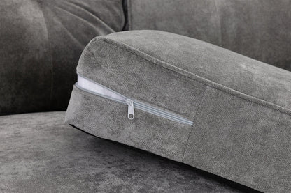 Poppy Grey Fabric 3 Seater Sofa