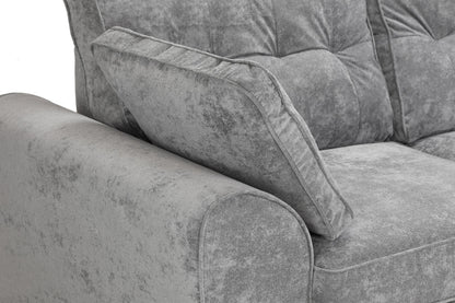 Poppy Grey Fabric Armchair Sofa