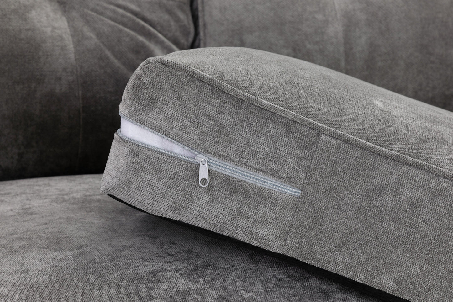 Poppy Grey Fabric Armchair Sofa