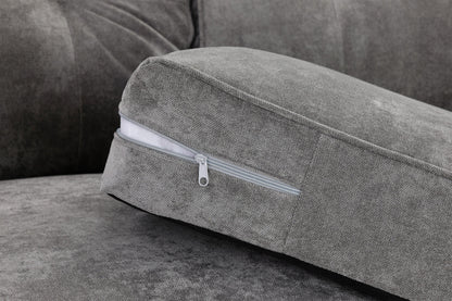 Poppy Grey Fabric Armchair Sofa