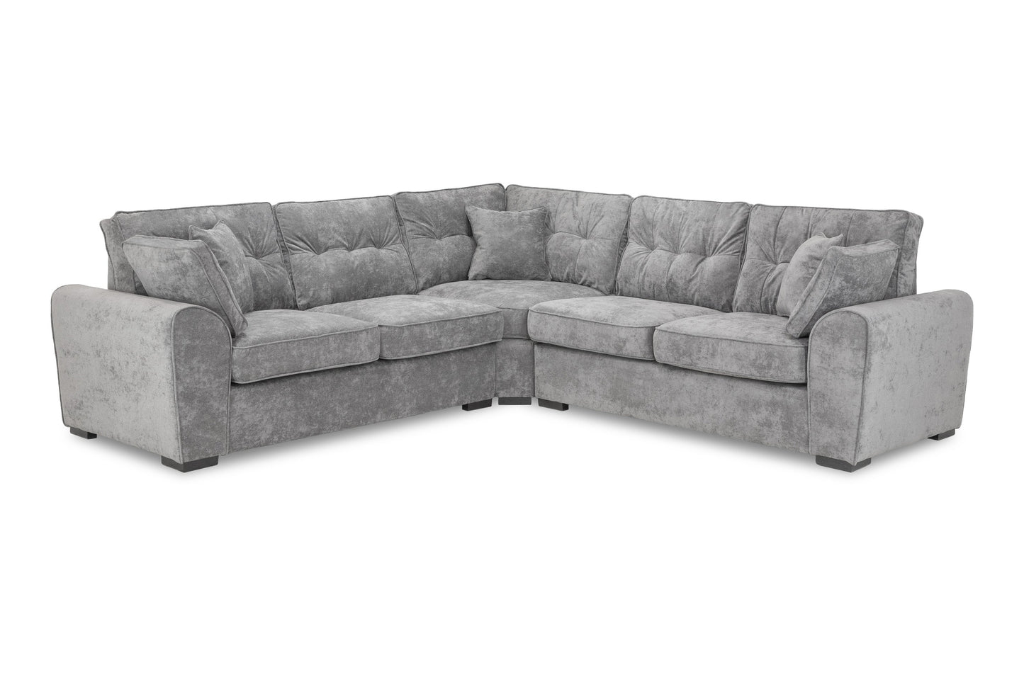 Poppy Grey Fabric  Large Corner Sofa