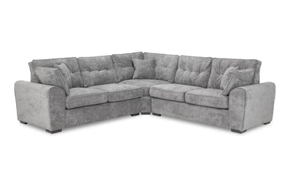 Poppy Grey Fabric  Large Corner Sofa