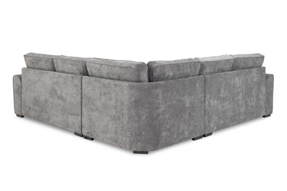 Poppy Grey Fabric  Large Corner Sofa