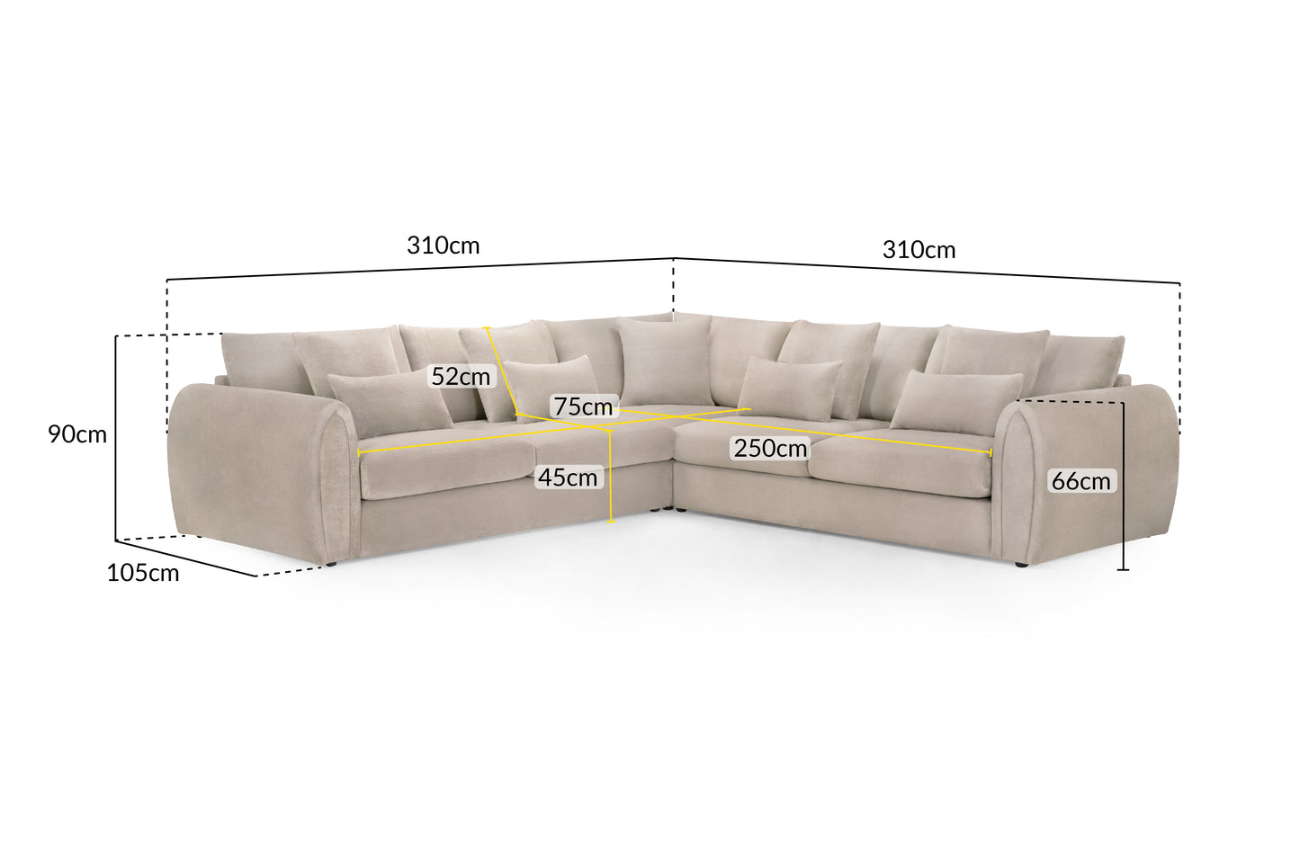 Royale Grey Large Corner Sofa