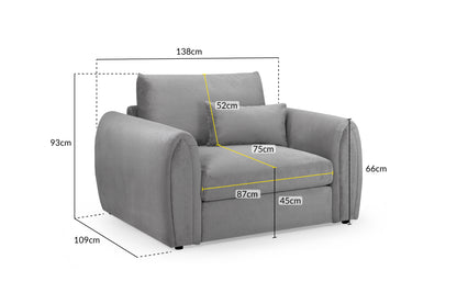 Mirabel Sofa Mocha Armchair