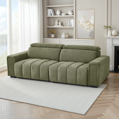 Rachel Electric Sofabed Green 3 Seater