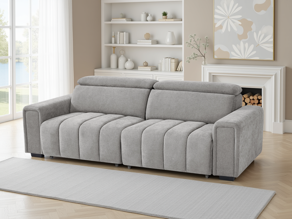 Rachel Electric Sofabed Grey 3 Seater