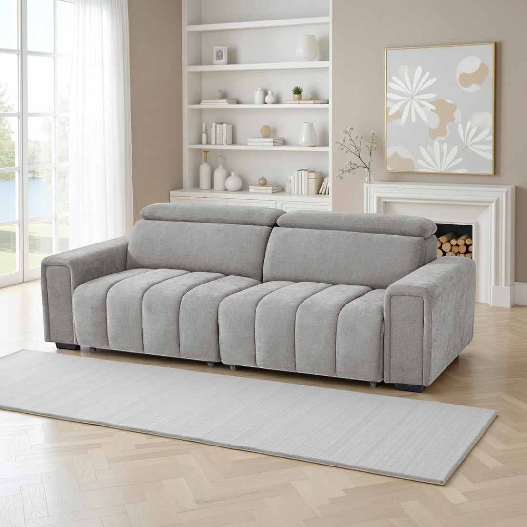 Rachel Electric Sofabed Grey 3 Seater