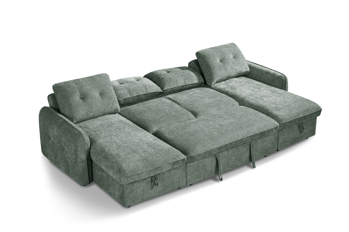 Grayson Sofabed Green U Shape Corner