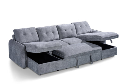 Grayson Sofabed Grey U Shape Corner