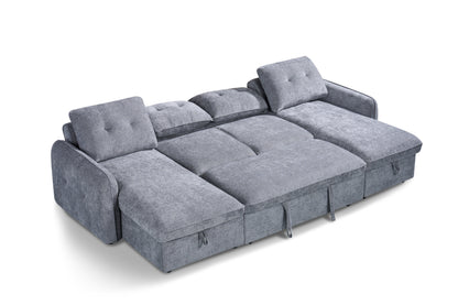Grayson Sofabed Grey U Shape Corner