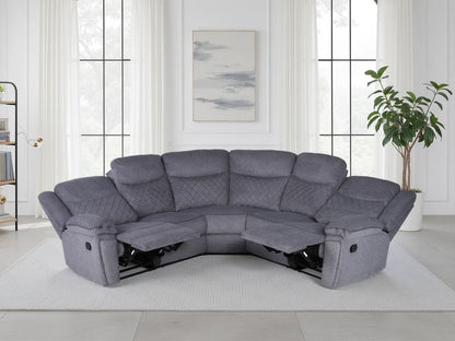 Tilly Recliner Large Corner Sofa Set - Grey