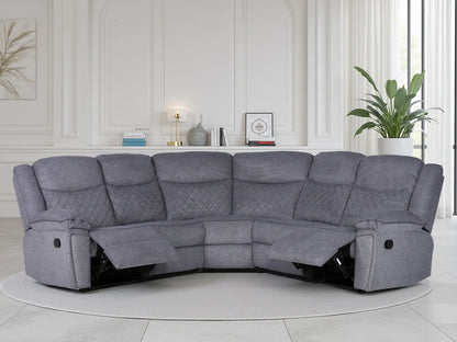 Tilly Recliner Large Corner Sofa Set - Grey