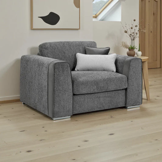 Naples Sofa Grey Armchair