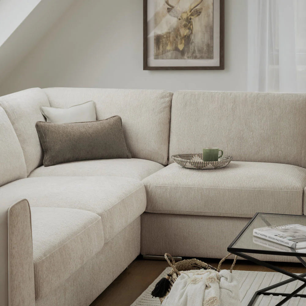 Naples Sofa Beige Large Corner