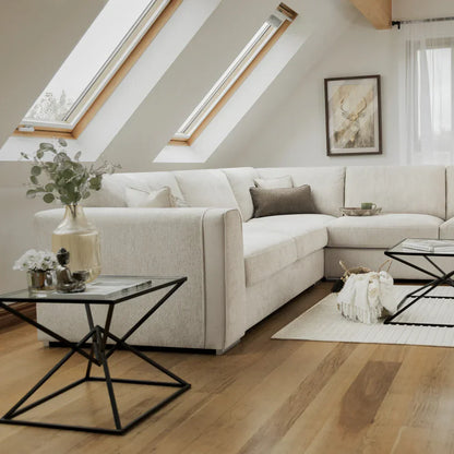 Naples Sofa Beige Large Corner