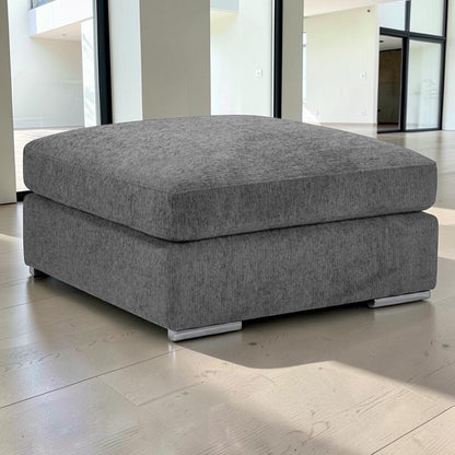 Nova Sofa Grey Footstool