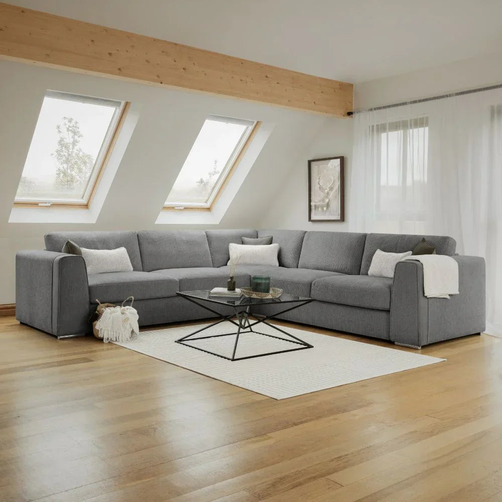 Nova Sofa Grey Large Corner