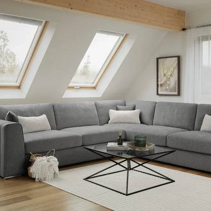 Nova Sofa Grey Large Corner