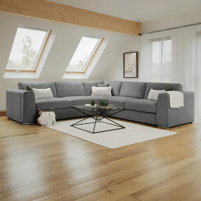 Nova Sofa Grey Large Corner