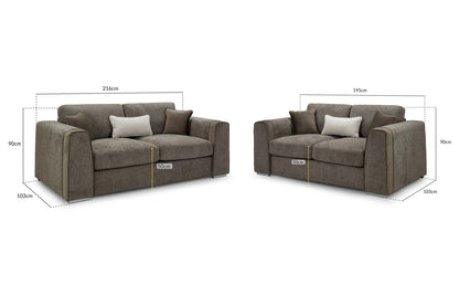 Nova Sofa Mocha 3+2 Set