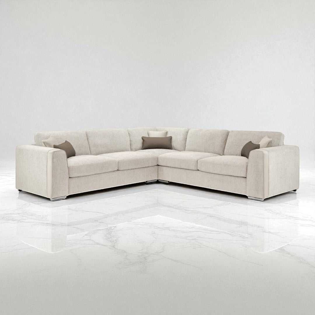 Nova Sofa Beige Large Corner