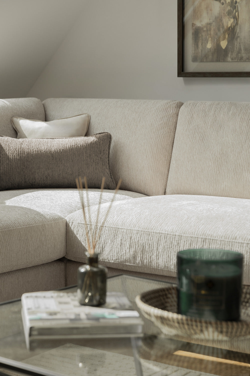 Nova Sofa Beige Large Corner