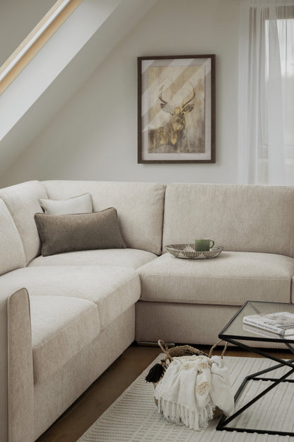Nova Sofa Beige Large Corner