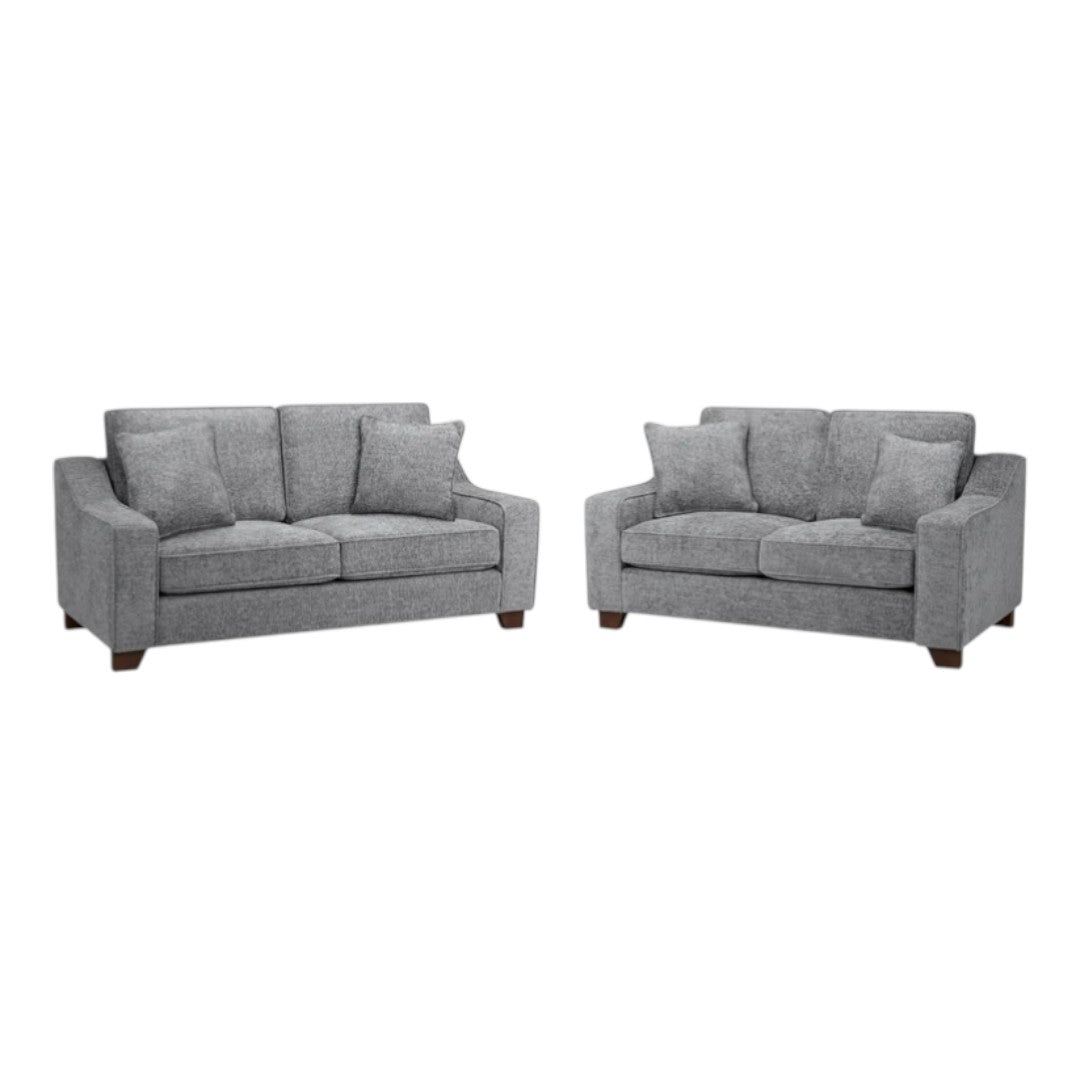Ontra Grey 3+2 Seater Fabric Sofa Set