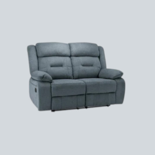 Poppy Recliner Fabric 2 Seater Sofa - Grey