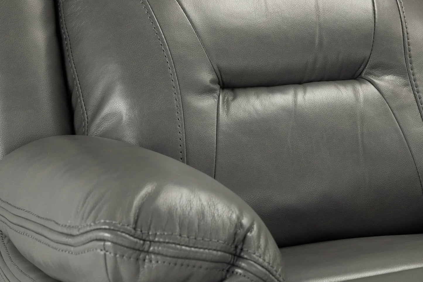 Poppy Faux Leather Grey Armchair Sofa