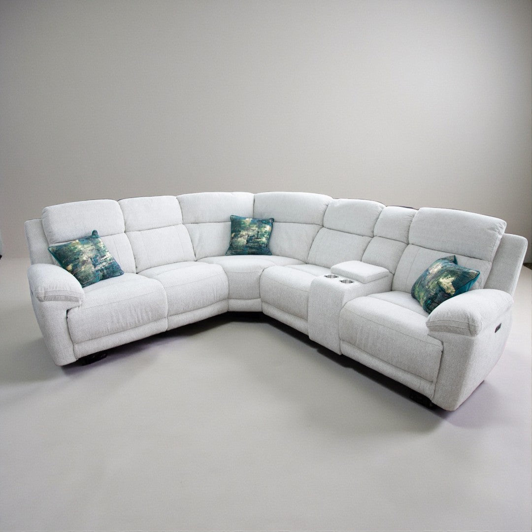 Oakley Cream Electric Recliner Corner Sofa