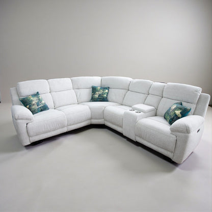 Oakley Cream Electric Recliner Corner Sofa