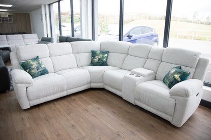 Oakley Cream Electric Recliner Corner Sofa