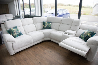 Oakley Cream Electric Recliner Corner Sofa