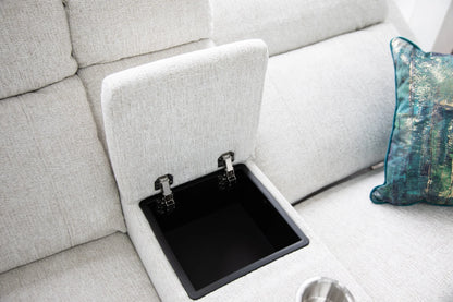 Oakley Cream Electric Recliner Corner Sofa
