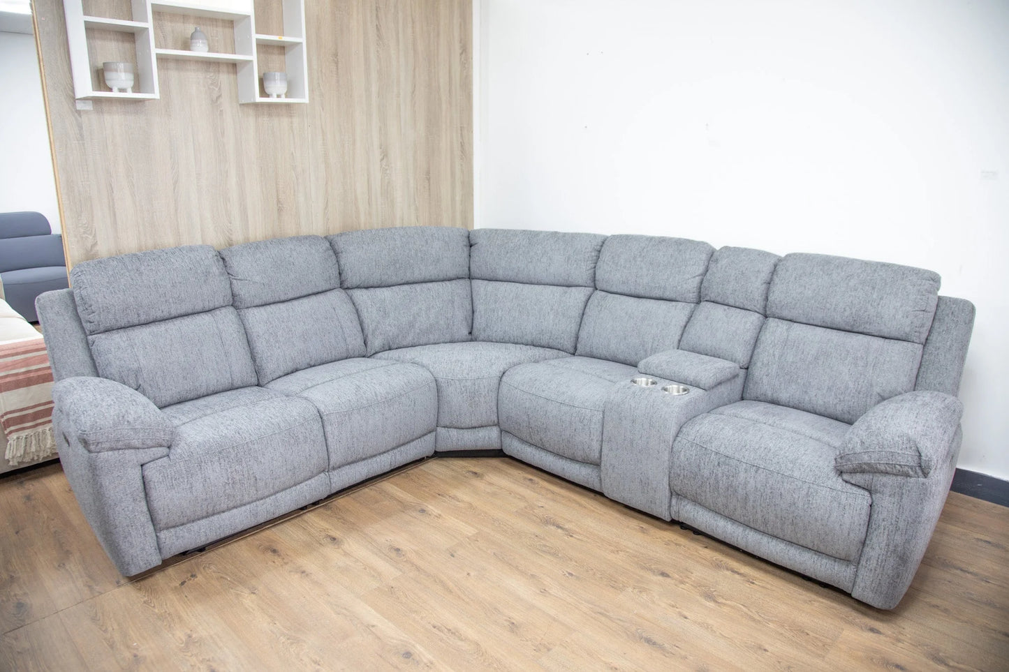Oakley Grey Electric Recliner Corner Sofa