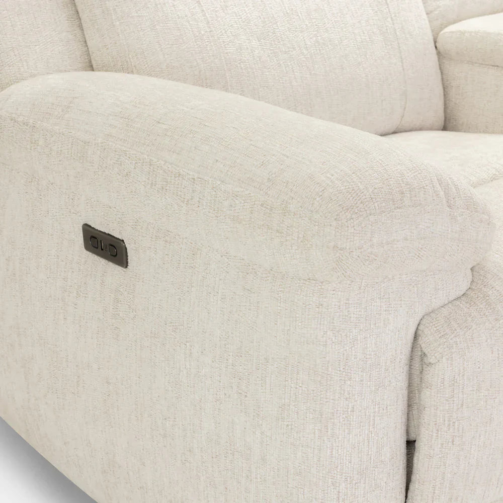 Oakley Beige Electric Recliner Sofa 2 Seater