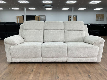 Oakley Beige Electric Recliner Sofa 3 Seater