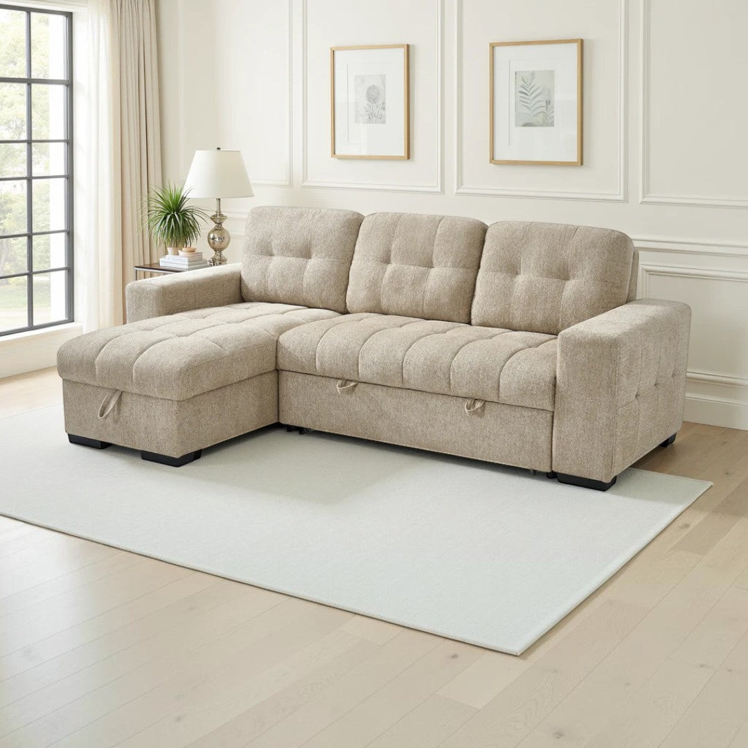 Torino Universal Corner Sofabed Beige