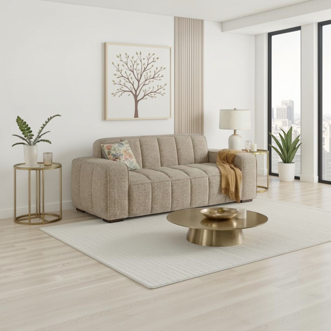 Bellmore Sofa Beige 3 Seater