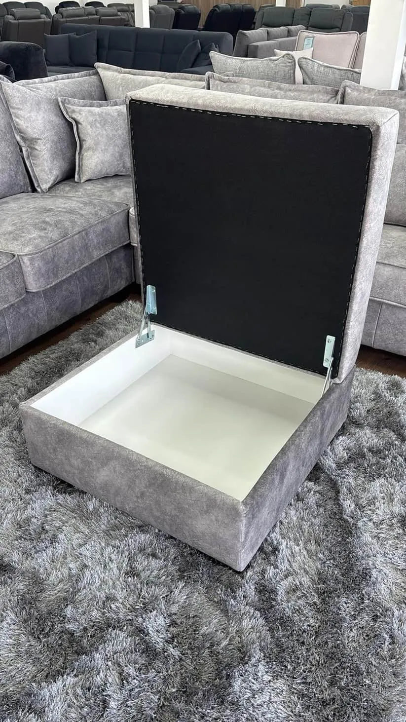 Regent Grey Fabric 3+2 Sofa Set