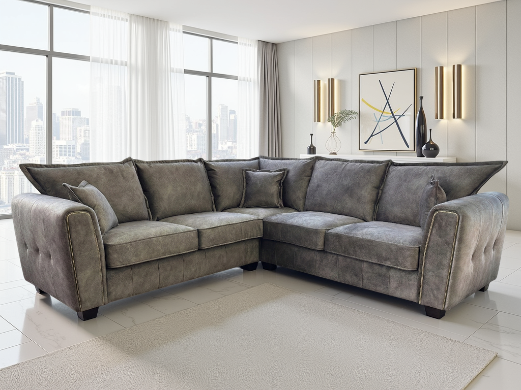 Regent Sofa Brown Large Corner