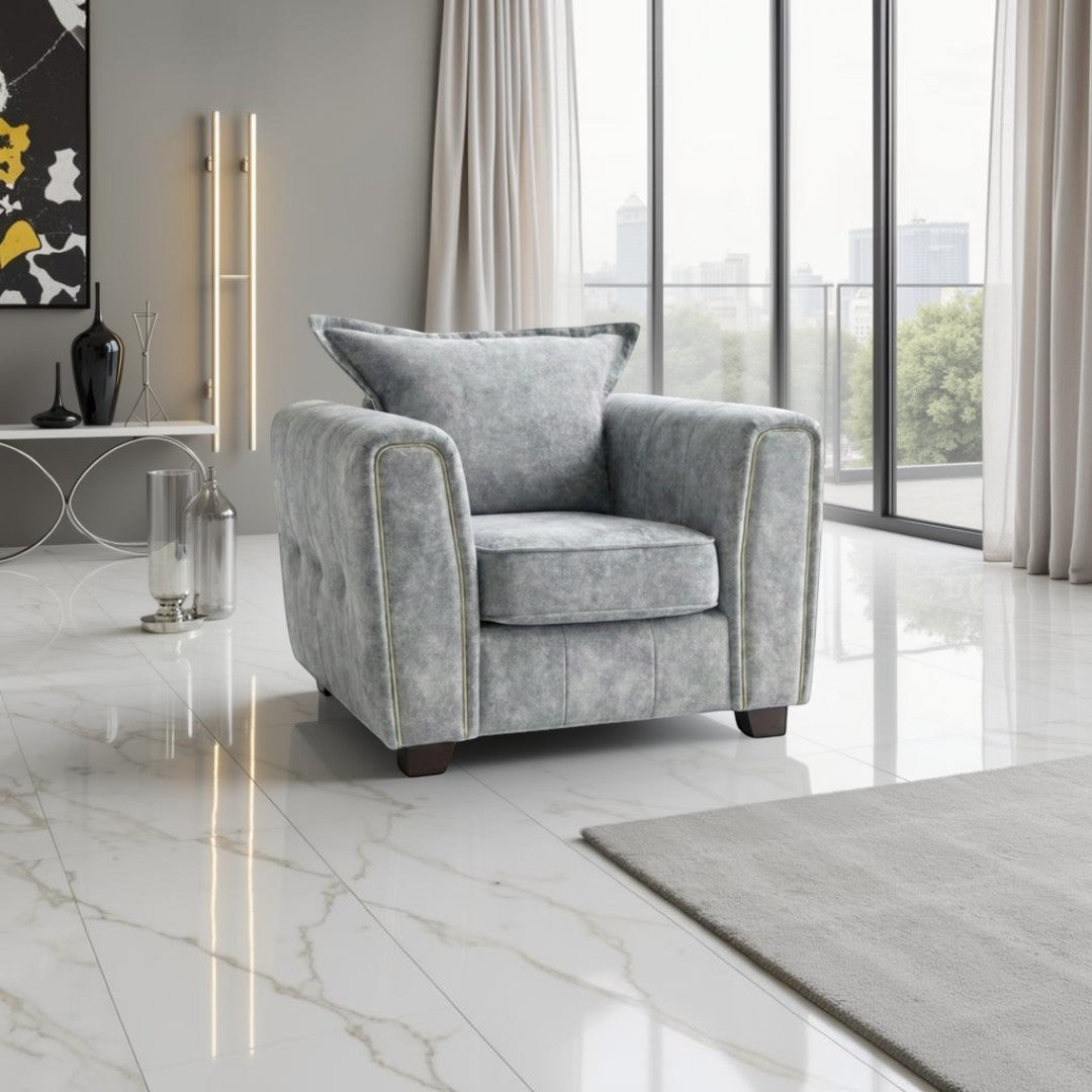 Regent Sofa Grey Armchair