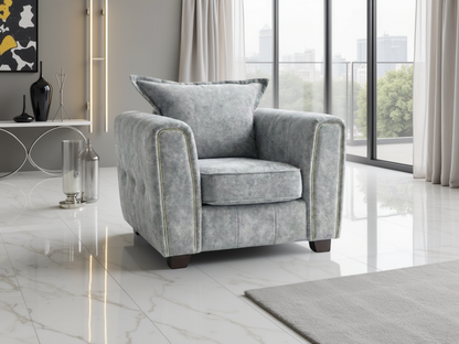 Regent Sofa Grey Armchair
