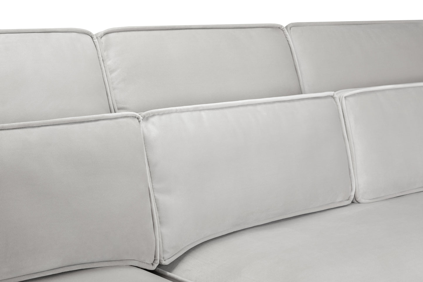 Sloane Plush Velvet U-Shape Sofa