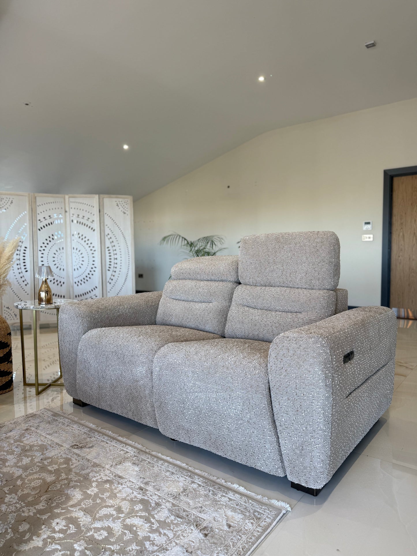 Candice Electric Recliner Beige 2 Seater