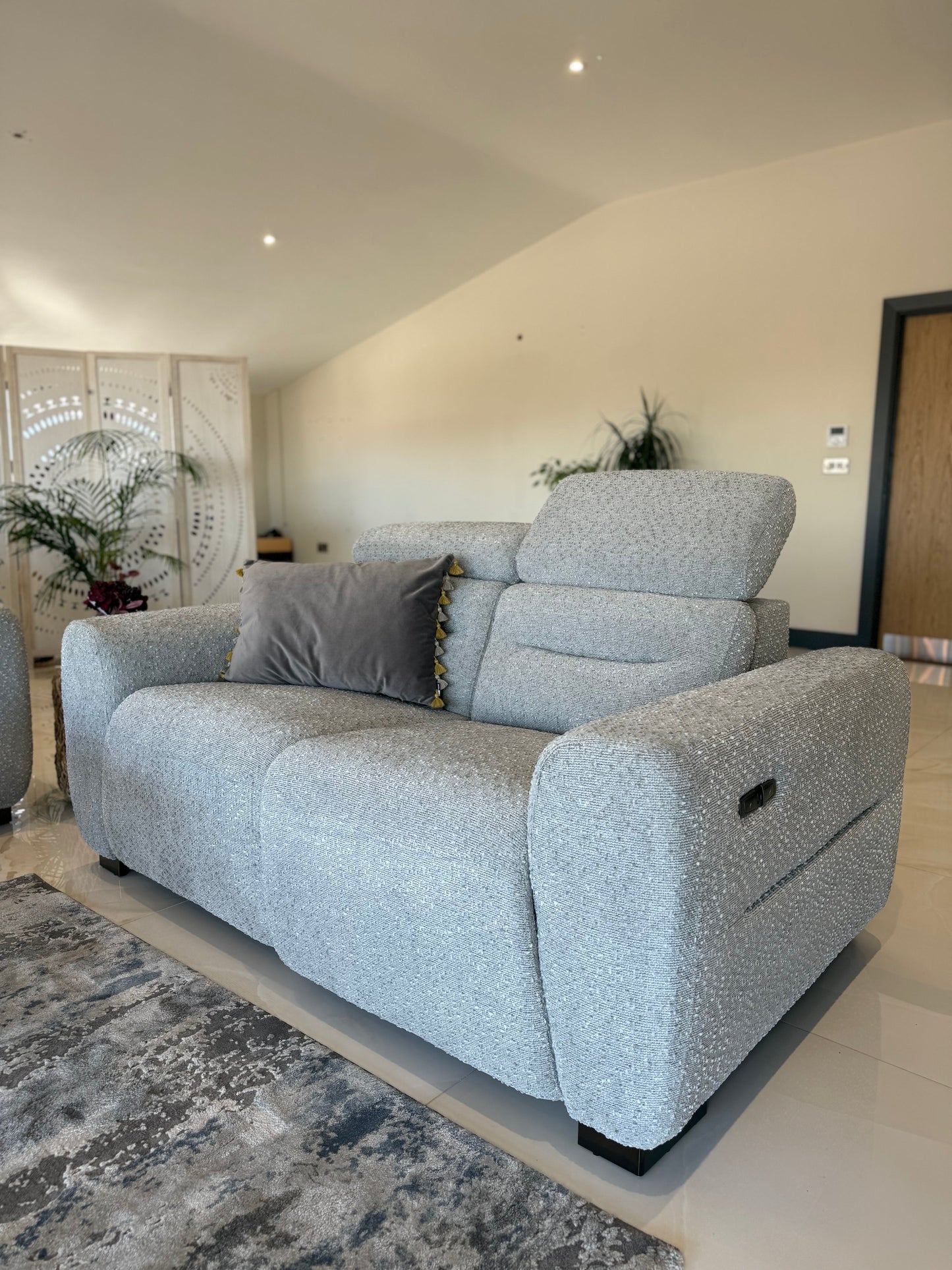 Candice Electric Recliner Grey 2 Seater